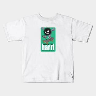 Skate Harri Green Rectangle Kids T-Shirt